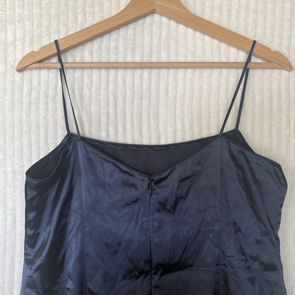 Rickie Freeman TERI JON Mini Slip Dress Navy Size 6 - Picture 9 of 12